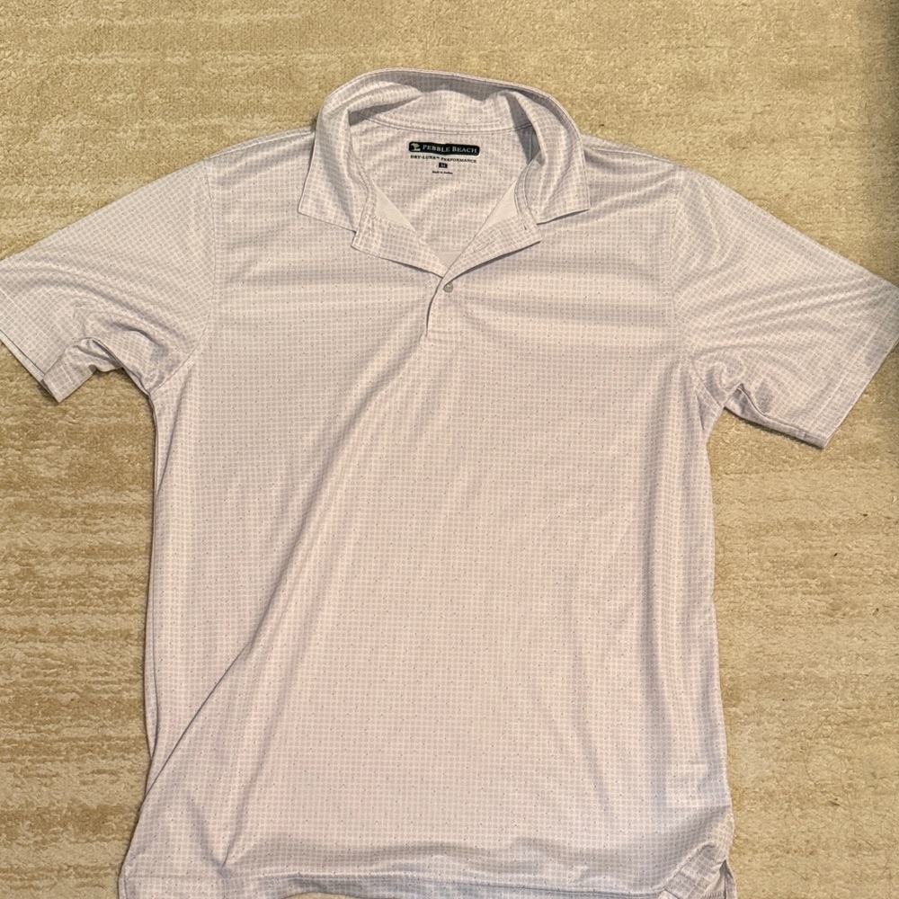Pebble Beach Light Gray Polo Shirt